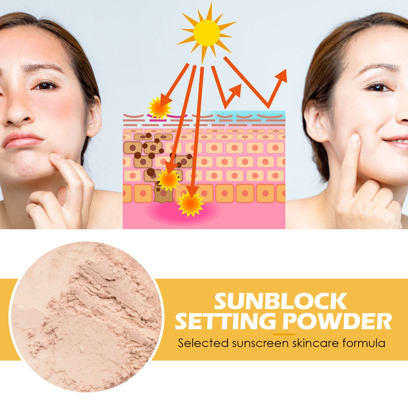 Oil Control Sunscreen Shaping Powder (Waterproof)