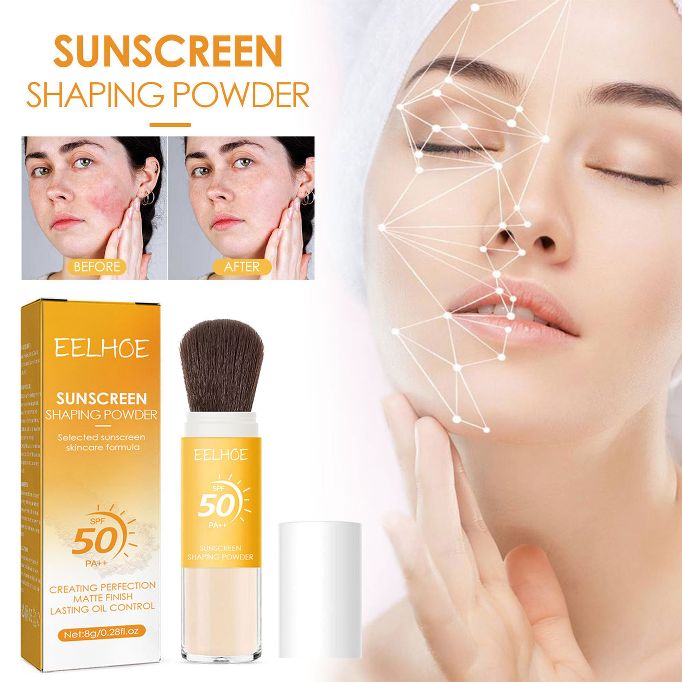 Oil Control Sunscreen Shaping Powder (Waterproof)